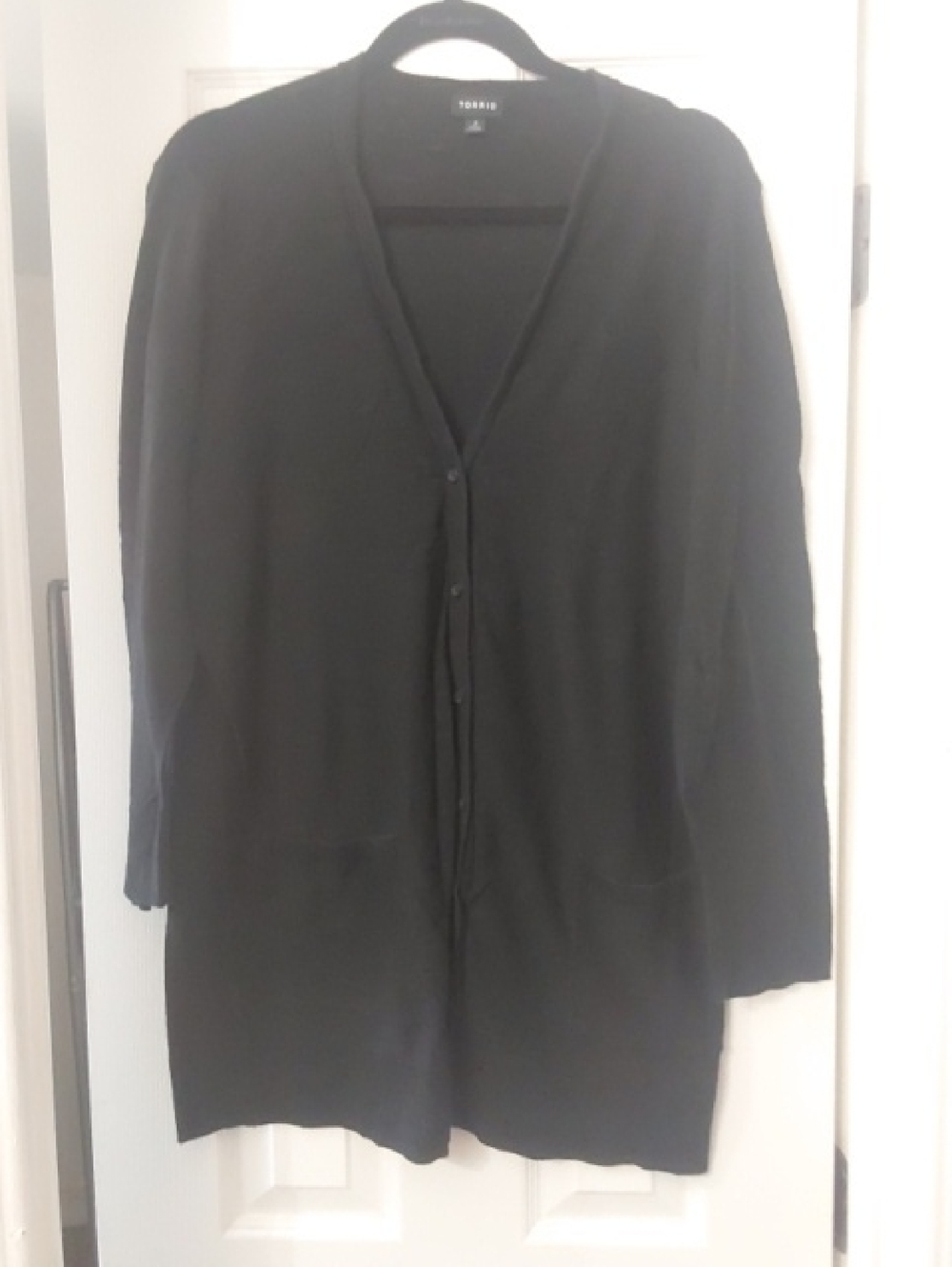 2 Torrid Black Longline V‑Neck Cardigan